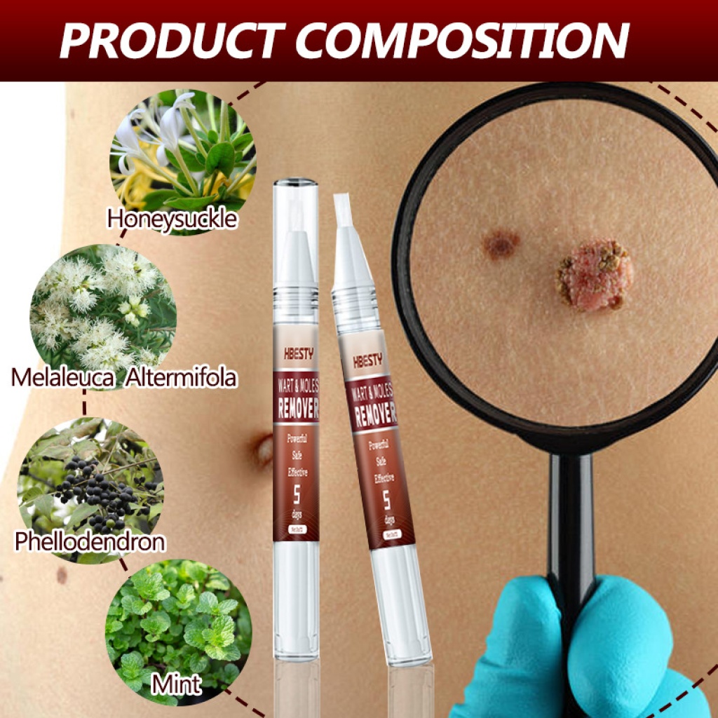 【hbesty 疣痣去除筆 3ml/支】5天見效！強效、安全、無痛，在家輕鬆去除疣、痣、肉贅