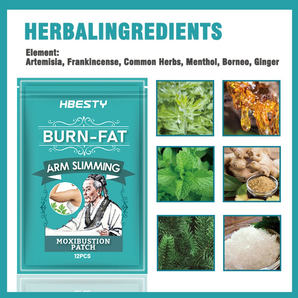 ð¥【hbesty 艾灸瘦臂貼 12貼/包】告別蝴蝶袖！天然草本萃取，定向燃脂，塑造緊實手臂線條！