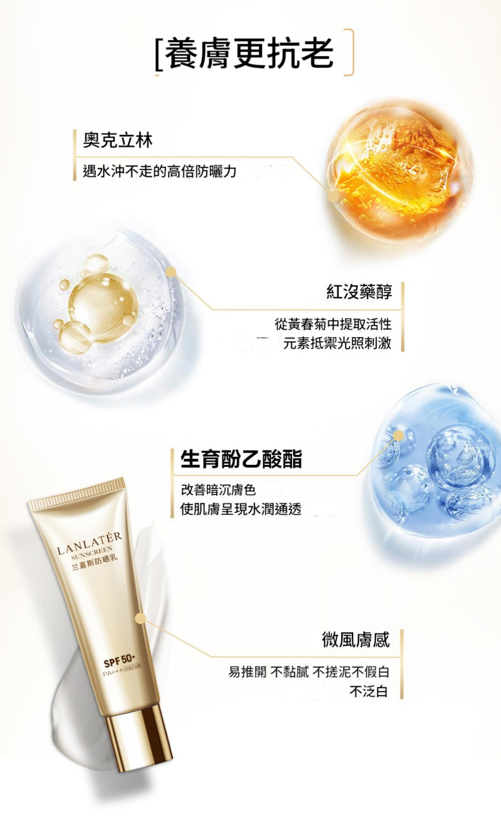 lanlatÉr spf 50+、pa+++特效防曬乳 40ml/盒