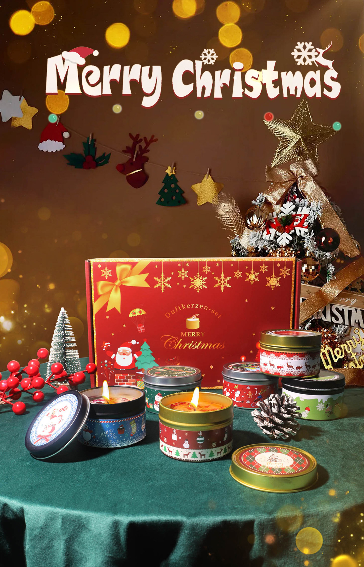 聖誕香薰蠟燭禮盒 多款香味 CUN00083 1