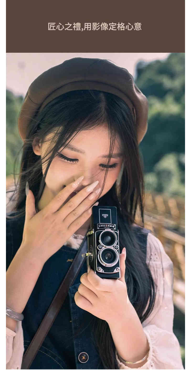 仿真雙反復古數位相機——時尚品紅版 隨身旅拍神器 CUN00093 10