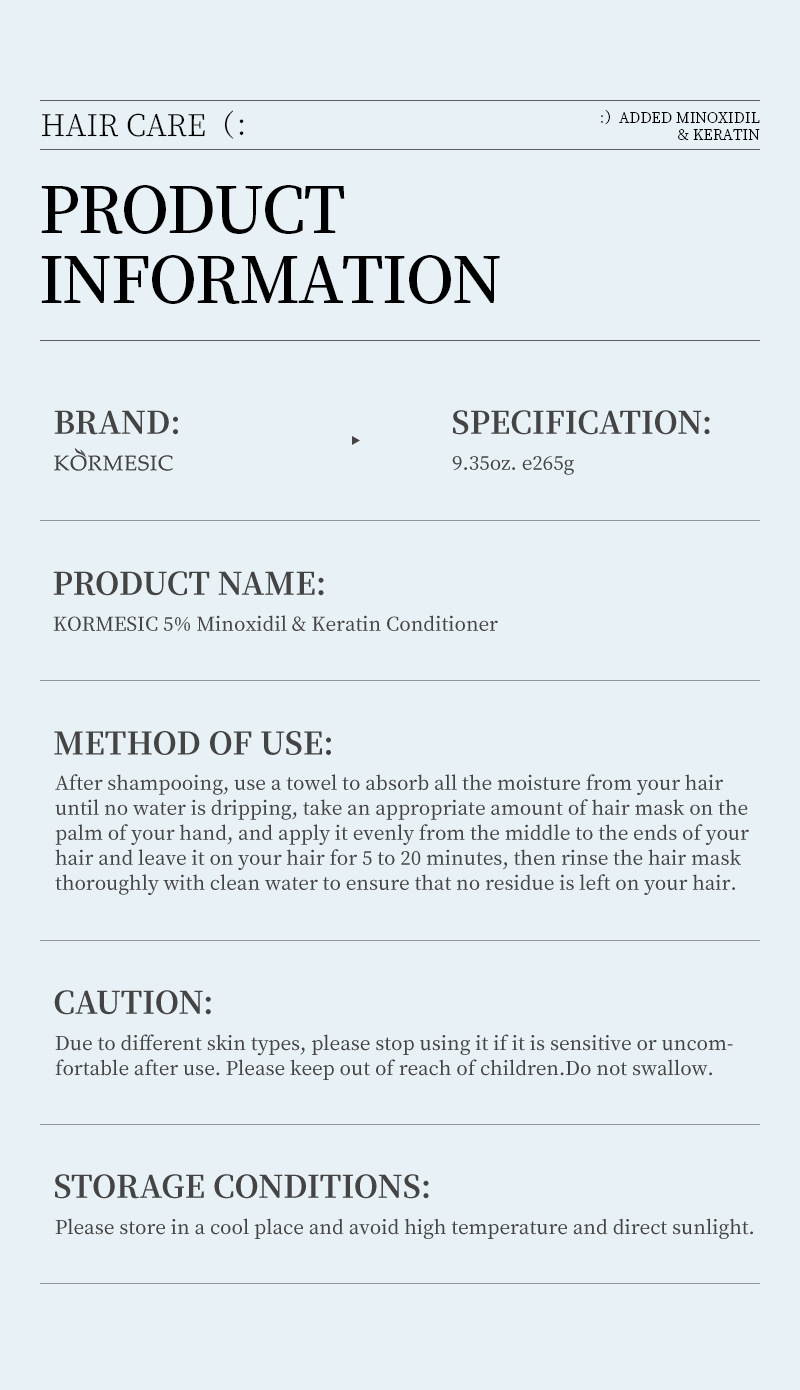KORMESIC 5%米諾地爾角蛋白生髮護理套裝 CUN00102 15