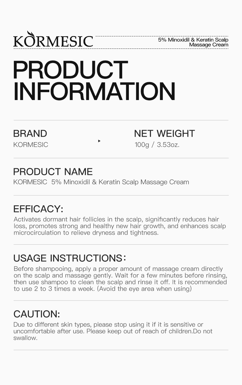 KORMESIC 5%米諾地爾角蛋白生髮護理套裝 CUN00102 26
