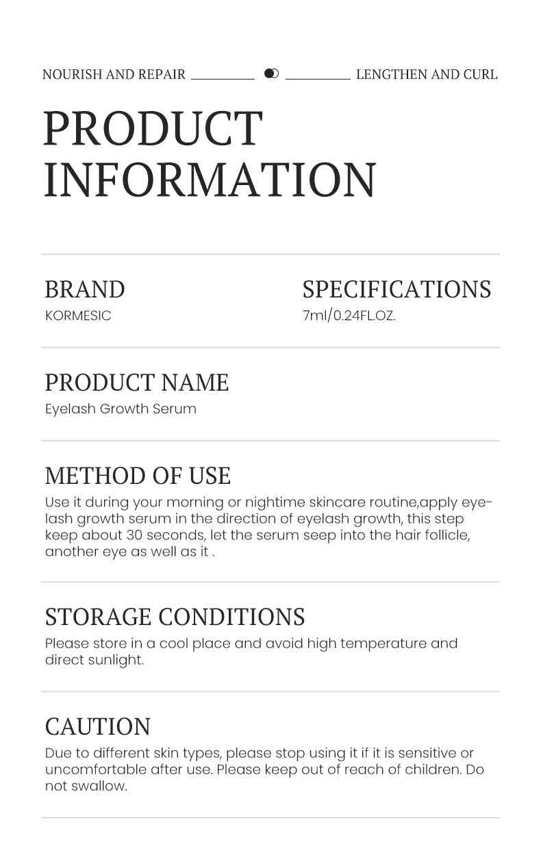 KORMESIC 睫毛滋養生長液 7ml CUN00116 6