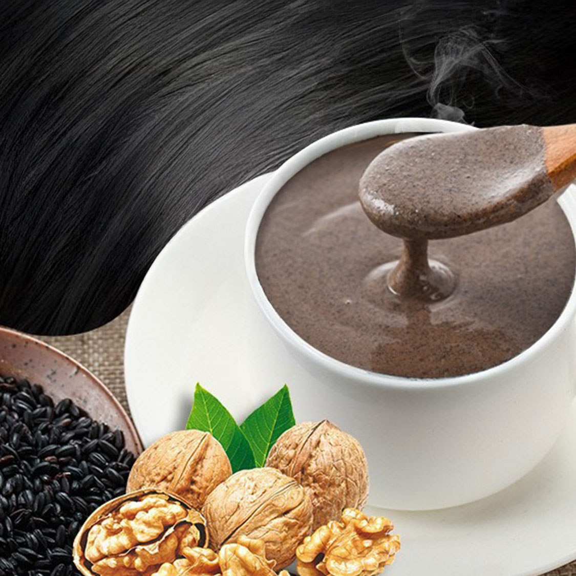 黑芝麻核桃桑葚粉/黑芝麻糊 500g 黑芝麻核桃桑葚粉/黑芝麻糊 500g