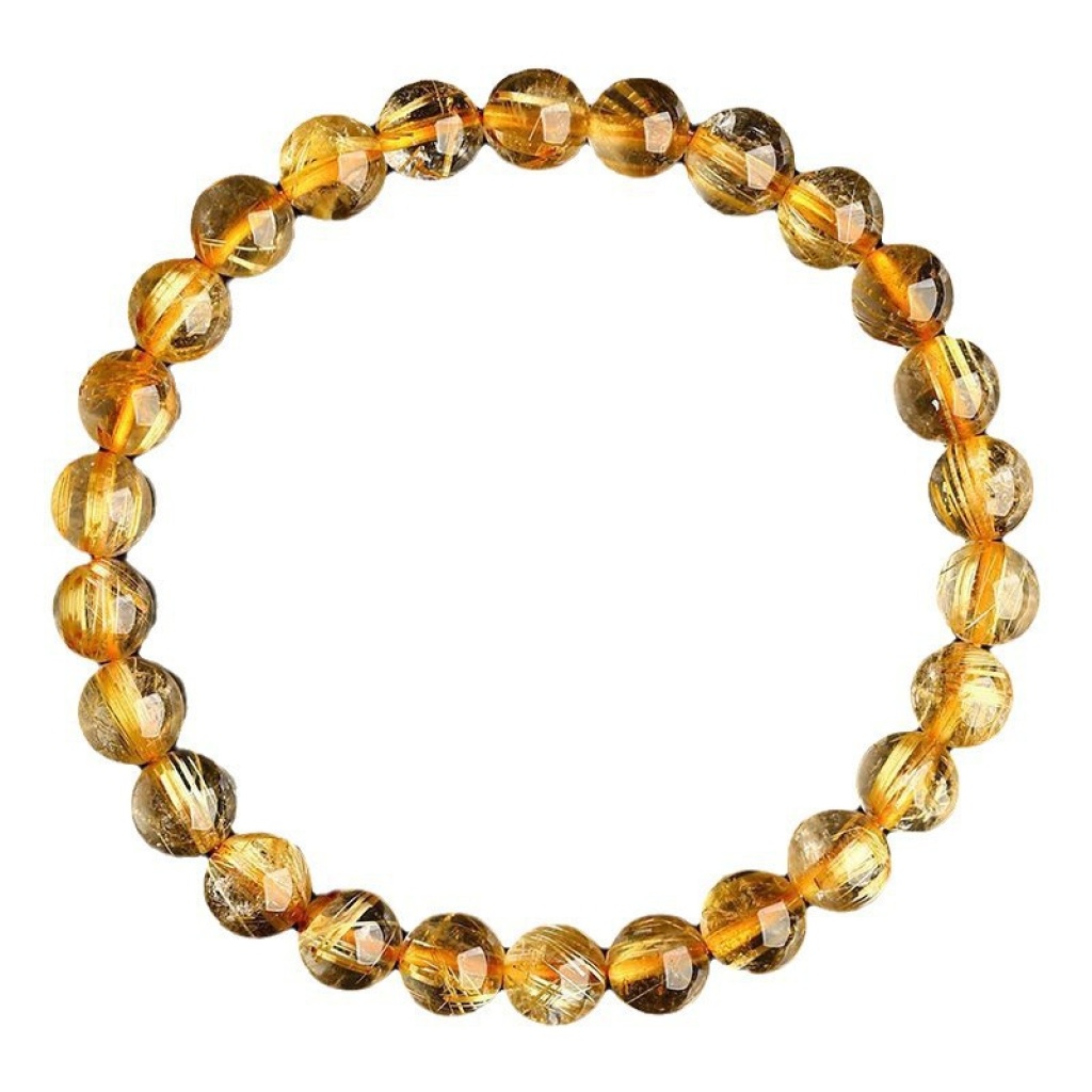 招財轉運 天然 巴西金發晶鈦晶手鏈