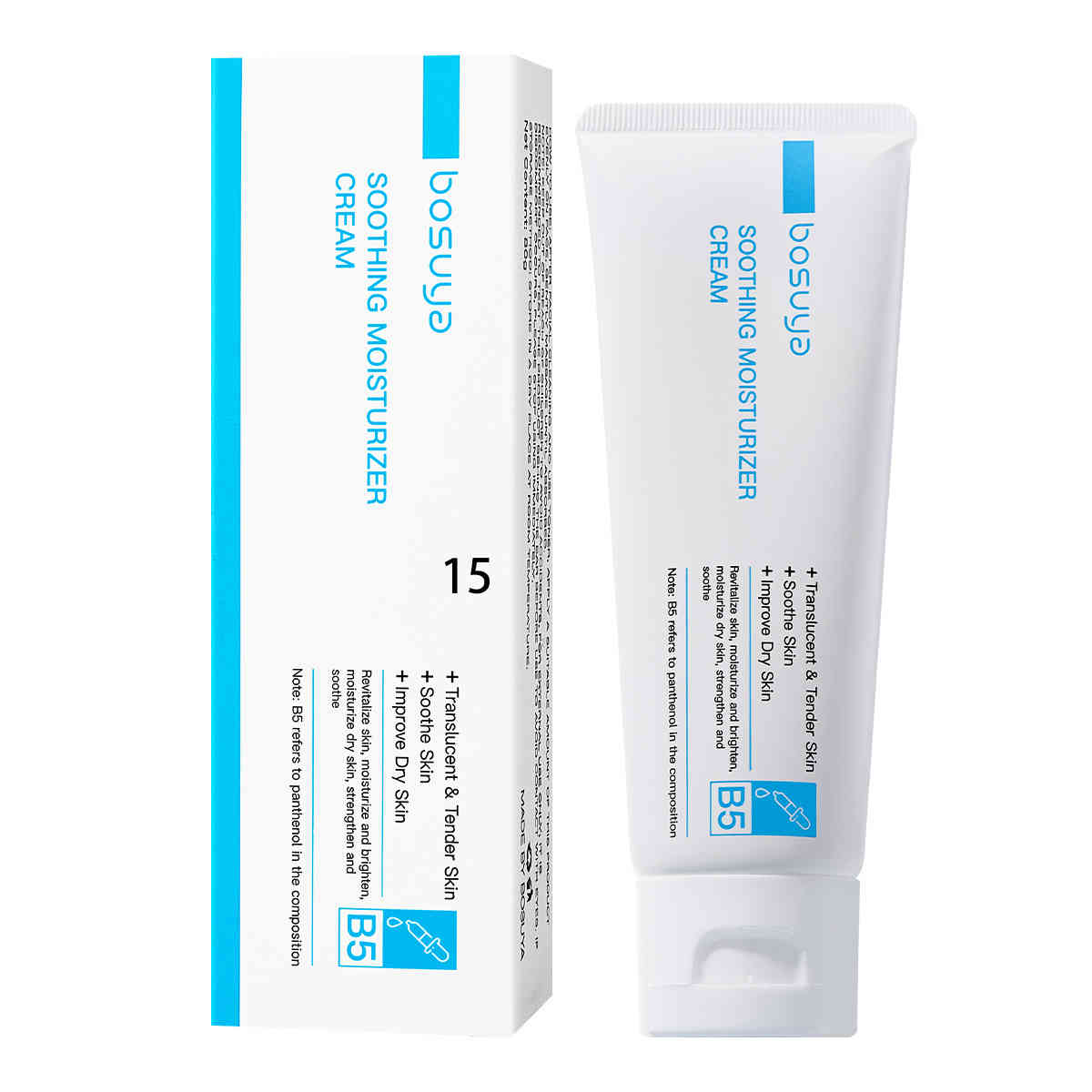 Bosuya 法國維生素B5保濕霜 亞馬遜熱賣款嫩膚潤顏水潤 80g/支