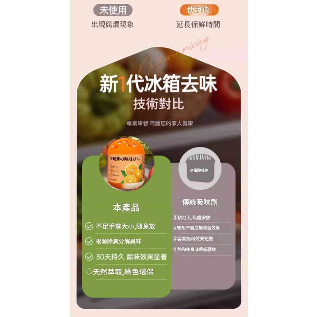 新品蛋蛋冰箱除味劑 淨化除臭防串味