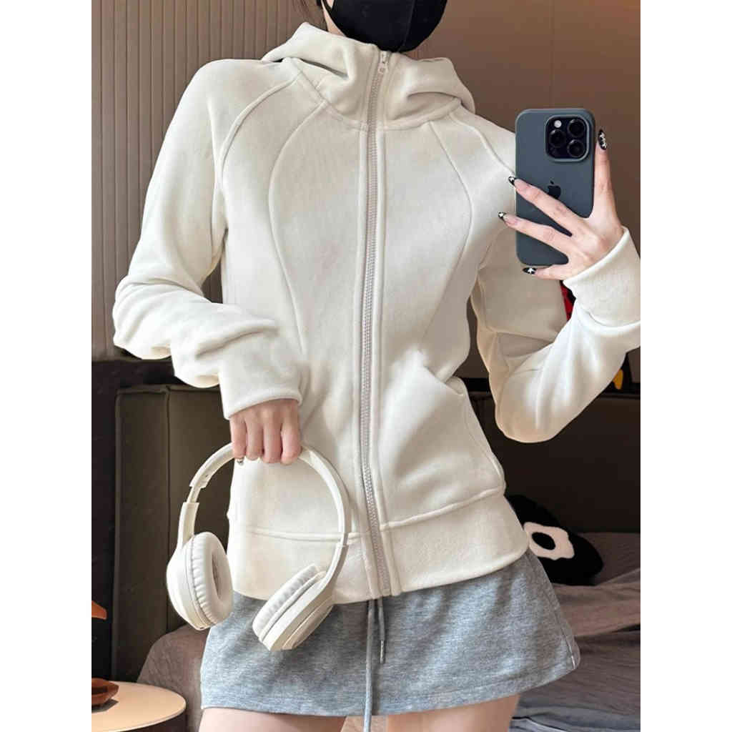 2025秋季新款 女款收腰搖粒絨衛衣外套