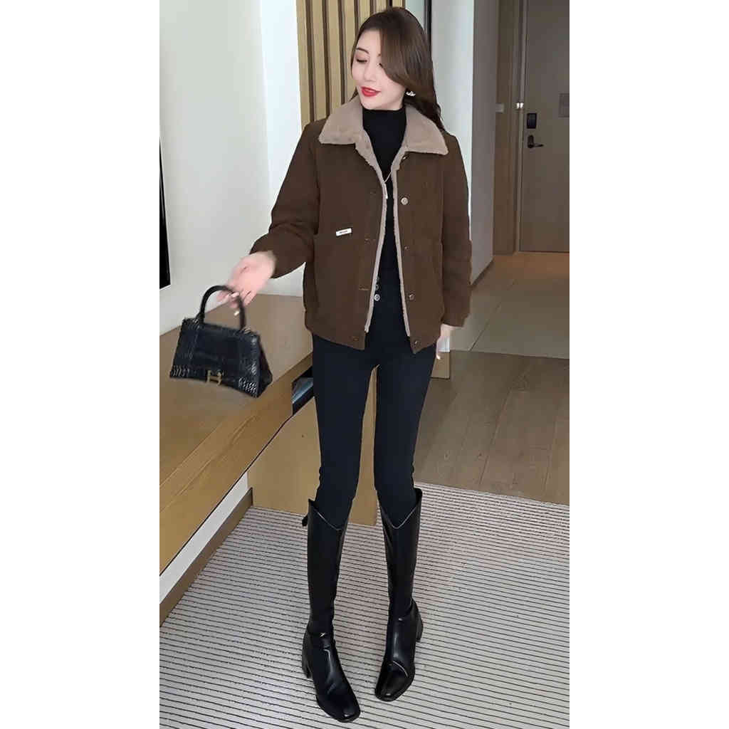 2025秋冬季新款 時尚百搭燈芯絨外套