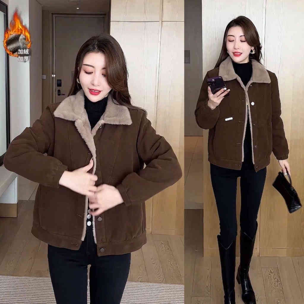 2025秋冬季新款 時尚百搭燈芯絨外套