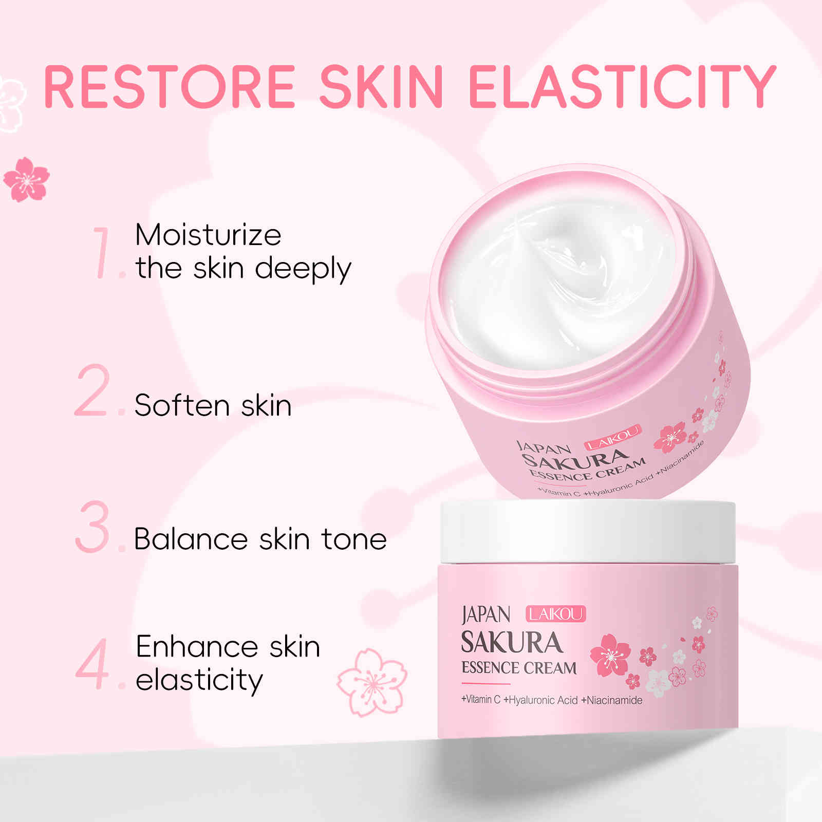 萊蔻日本櫻花精華乳霜25g 補水保濕霜 萊蔻日本櫻花精華乳霜25g 補水保濕霜