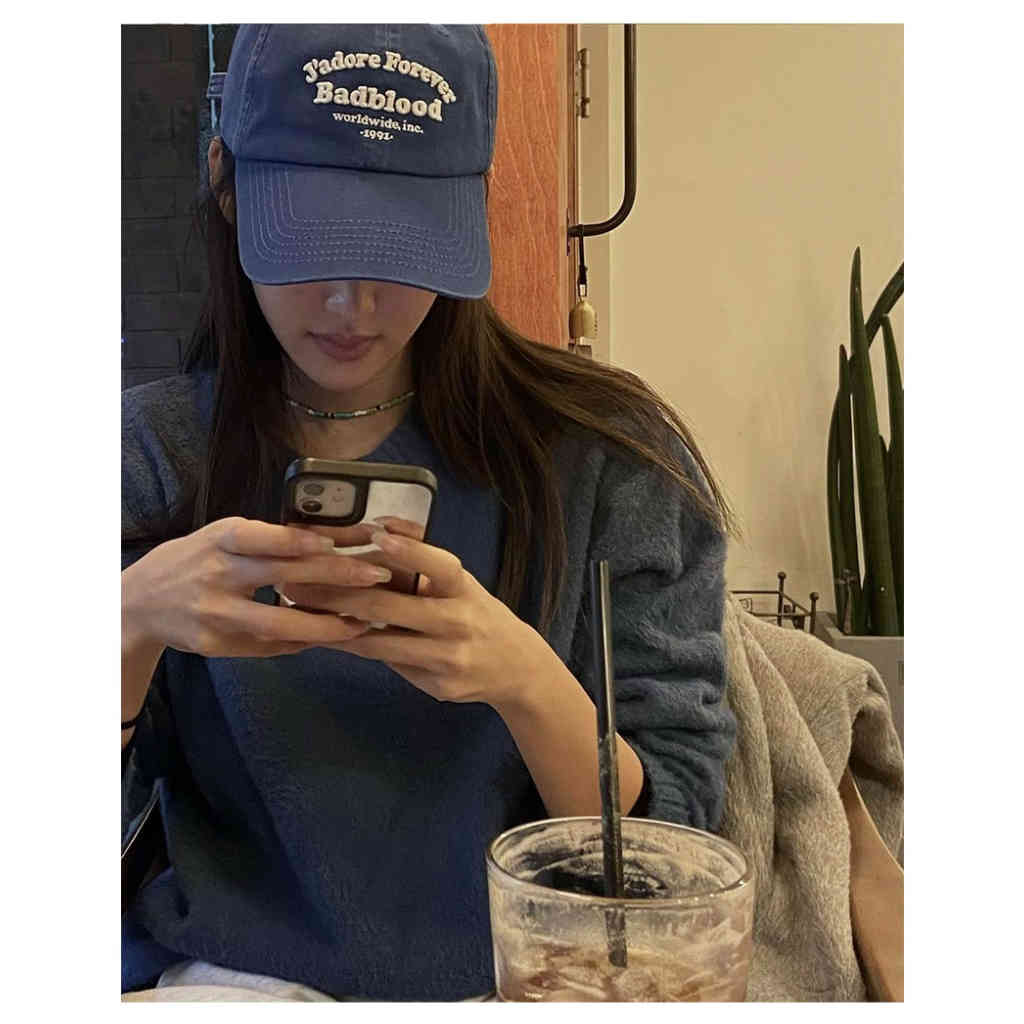 韓國badblood字母刺繡棒球帽