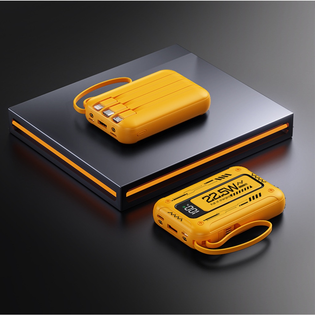 jurgen lange隨身迷你自備線22.5w快充行動電源10000/20000毫安