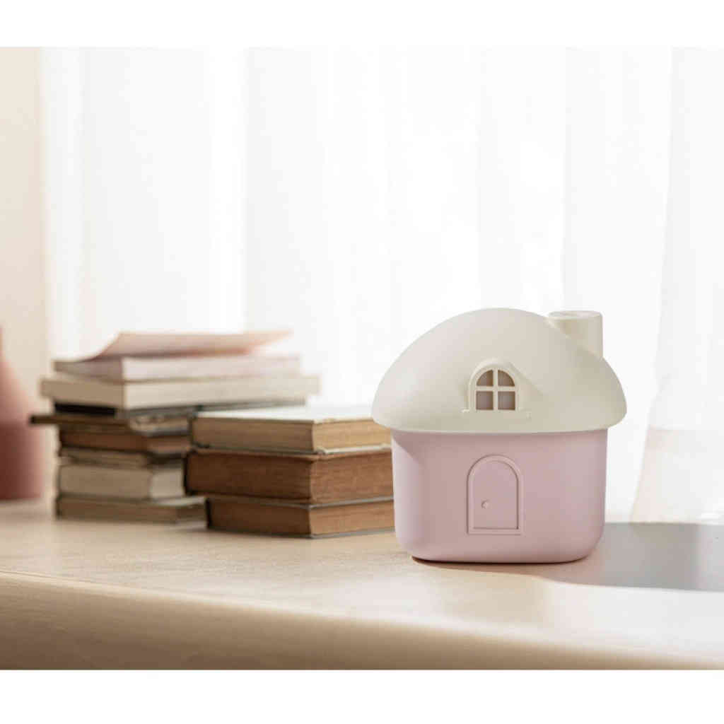 小房子加濕器 七彩夜燈靜音加濕 無線便攜納米細霧