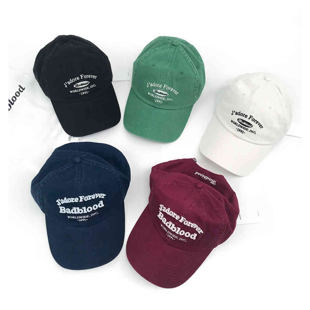 韓國badblood字母刺繡棒球帽