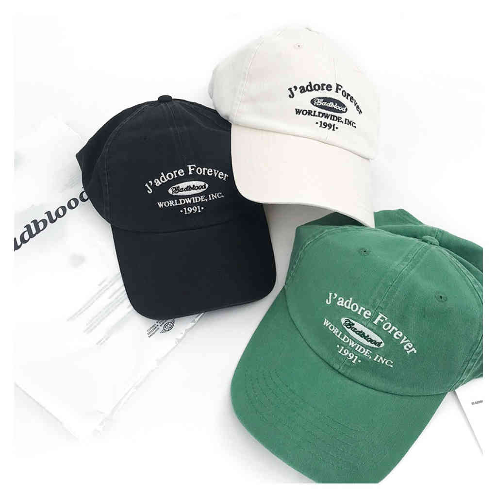 韓國badblood字母刺繡棒球帽