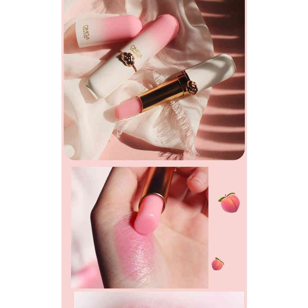 omga變色唇膏果凍口紅滋潤防水保濕水蜜桃口紅