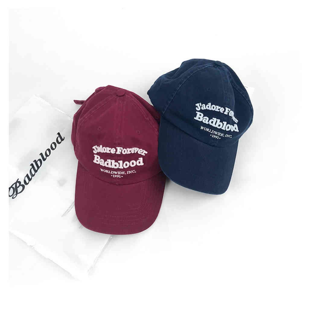 韓國badblood字母刺繡棒球帽
