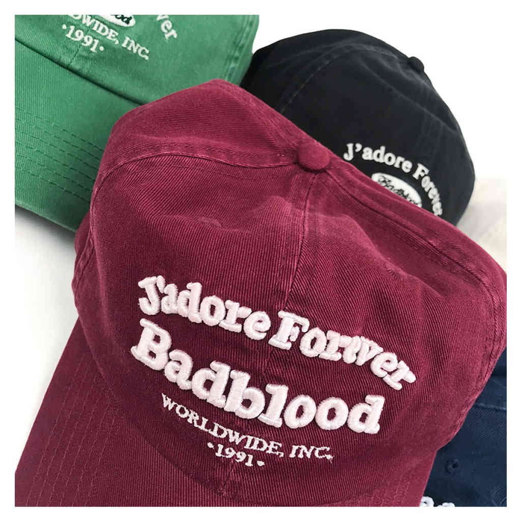 韓國badblood字母刺繡棒球帽