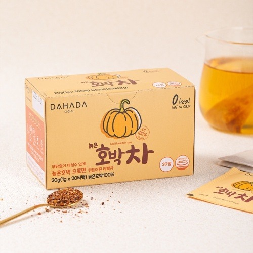 [韓國] dahada 南瓜茶 盒/20g(20包)｜南瓜紅豆茶 盒/30g(20包)