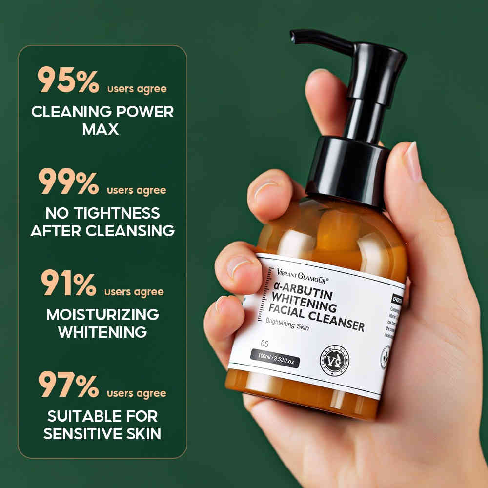 vibrant glamour α 熊果苷亮白潔面乳 100ml/盒 vibrant glamour α 熊果苷亮白潔面乳 100ml/盒