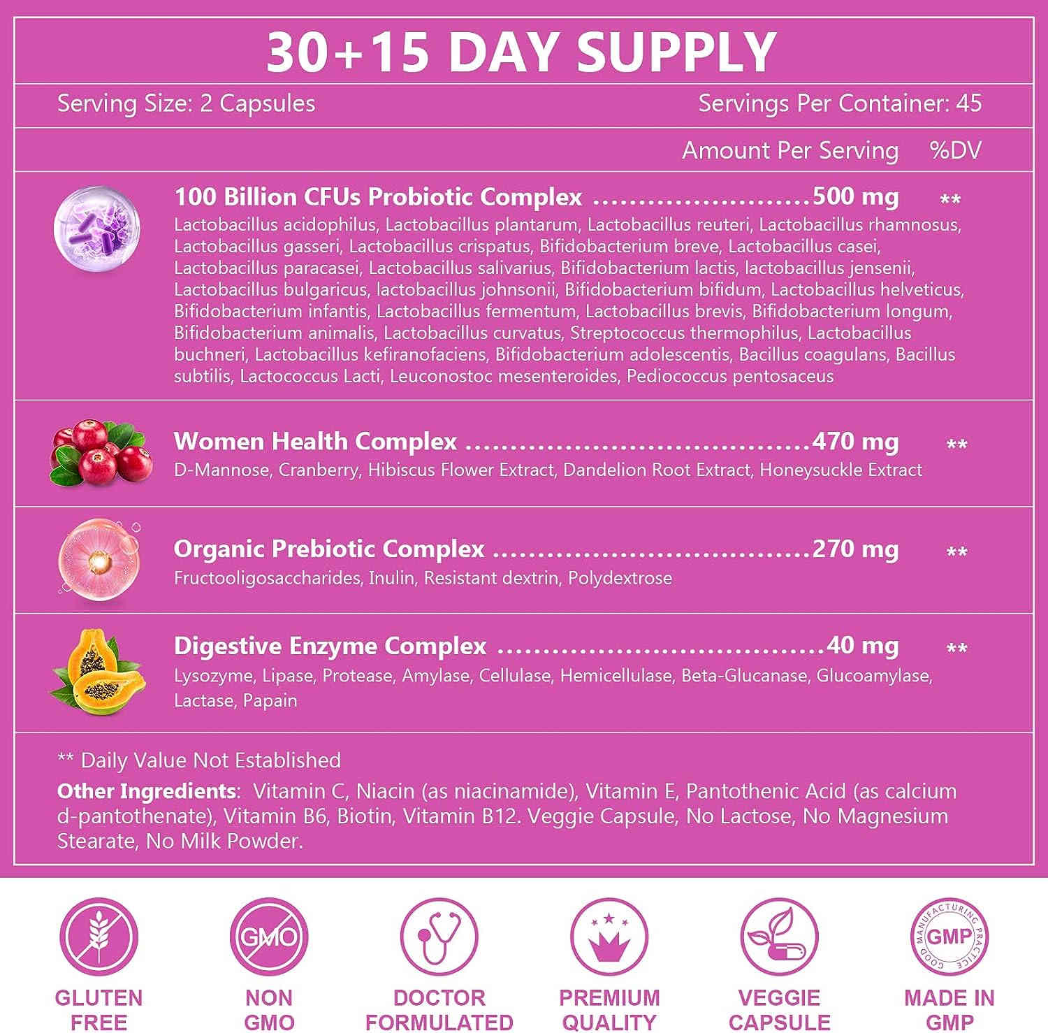 女性專利益生菌 90粒/瓶