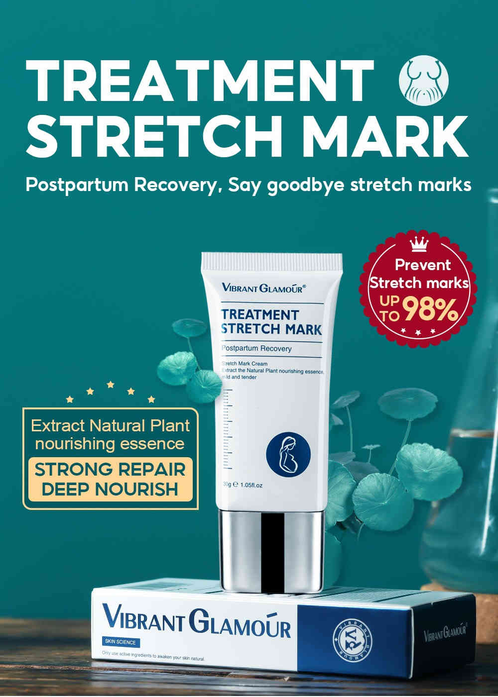 vibrant glamour® 妊娠紋修護霜 30g/盒