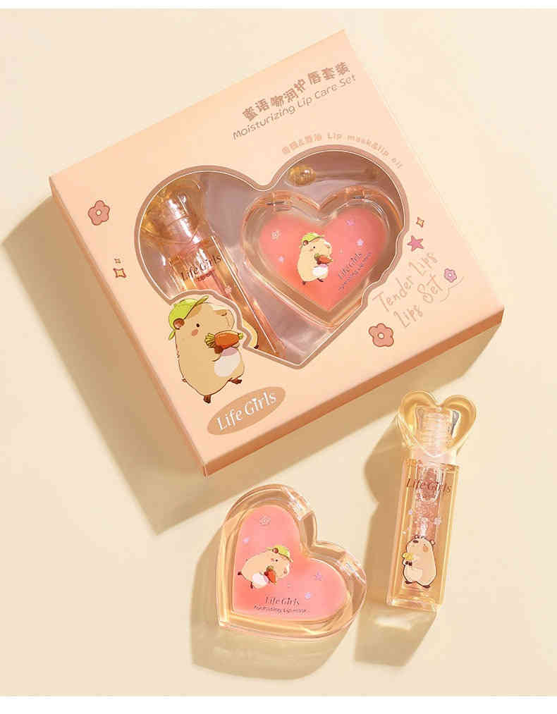 life girls 日夜呵護・雙唇水光綻放｜蜜語嘟潤護唇套組 — 輕薄鎖水・告別乾燥・重現少女嫩唇