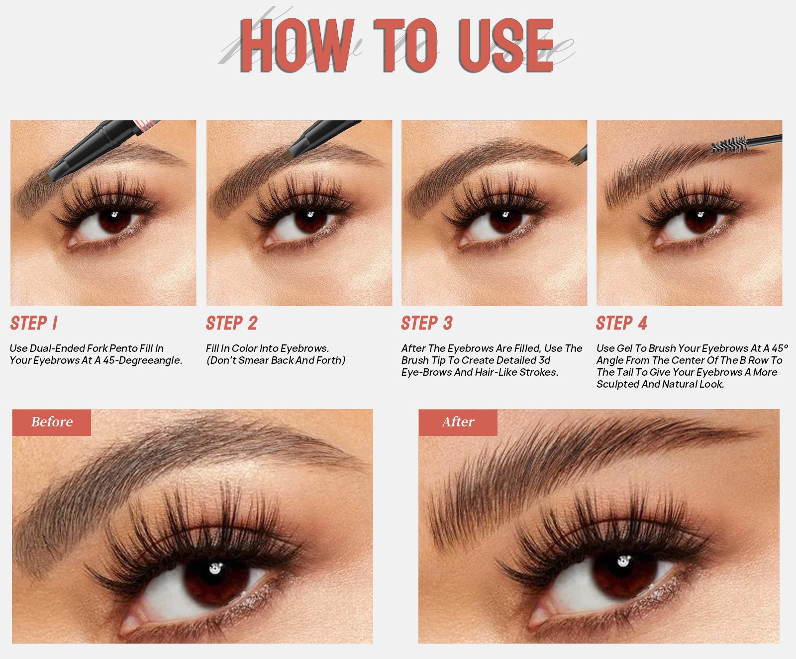 hellokiss 立體雙頭二合一液體眉筆(眉筆 1.5ml + 眉膠 0.4ml)