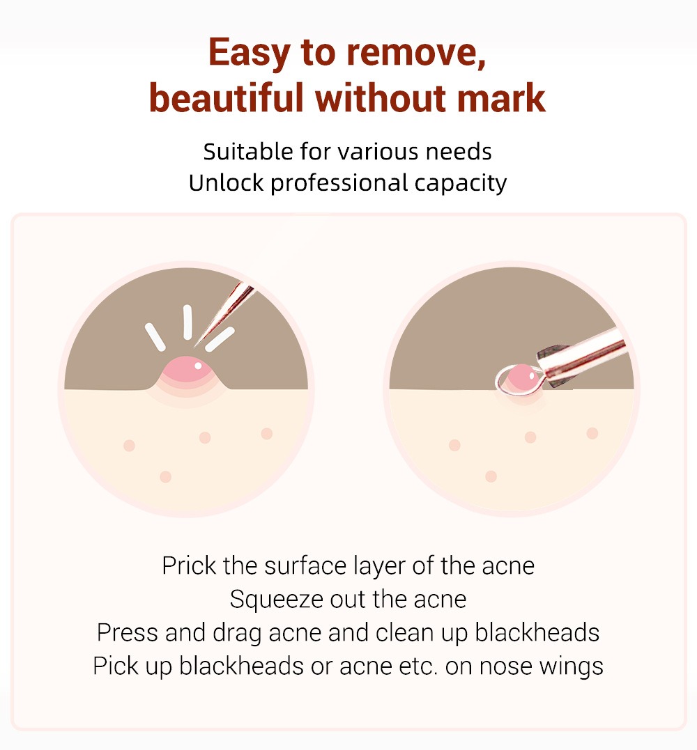 lanbena 玫瑰金刺針4件套頭