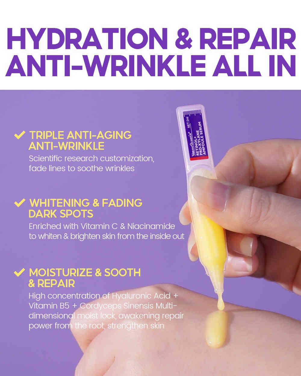 vibrant glamour® a醇+普拉斯鏈安瓶精華 2ml × 15支 / 盒