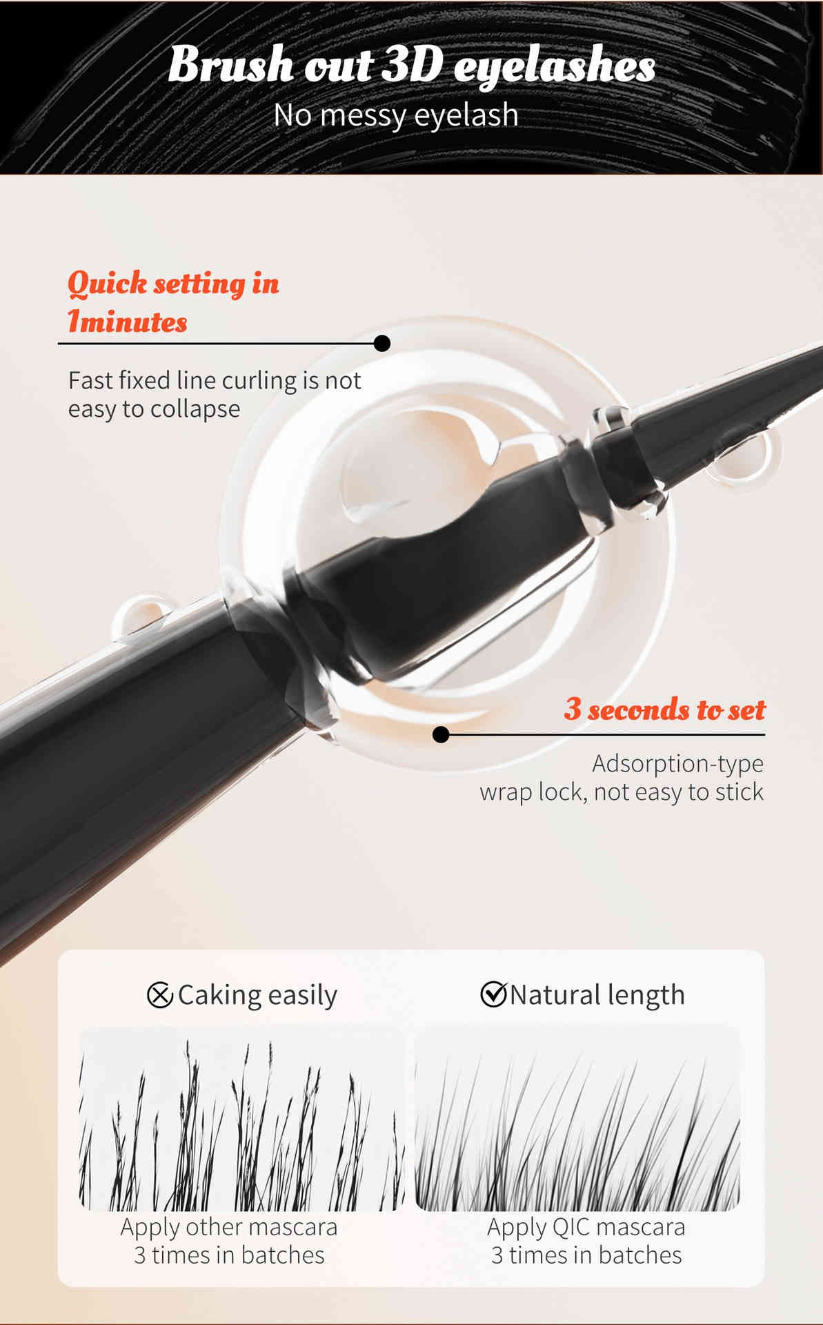 qic 高跟鞋3d防水雙效睫毛膏 6ml/盒