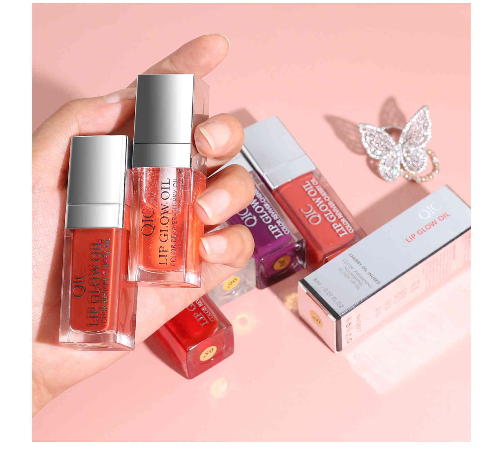 qic 櫻桃潤色亮彩唇油 8ml/支(8色選擇)