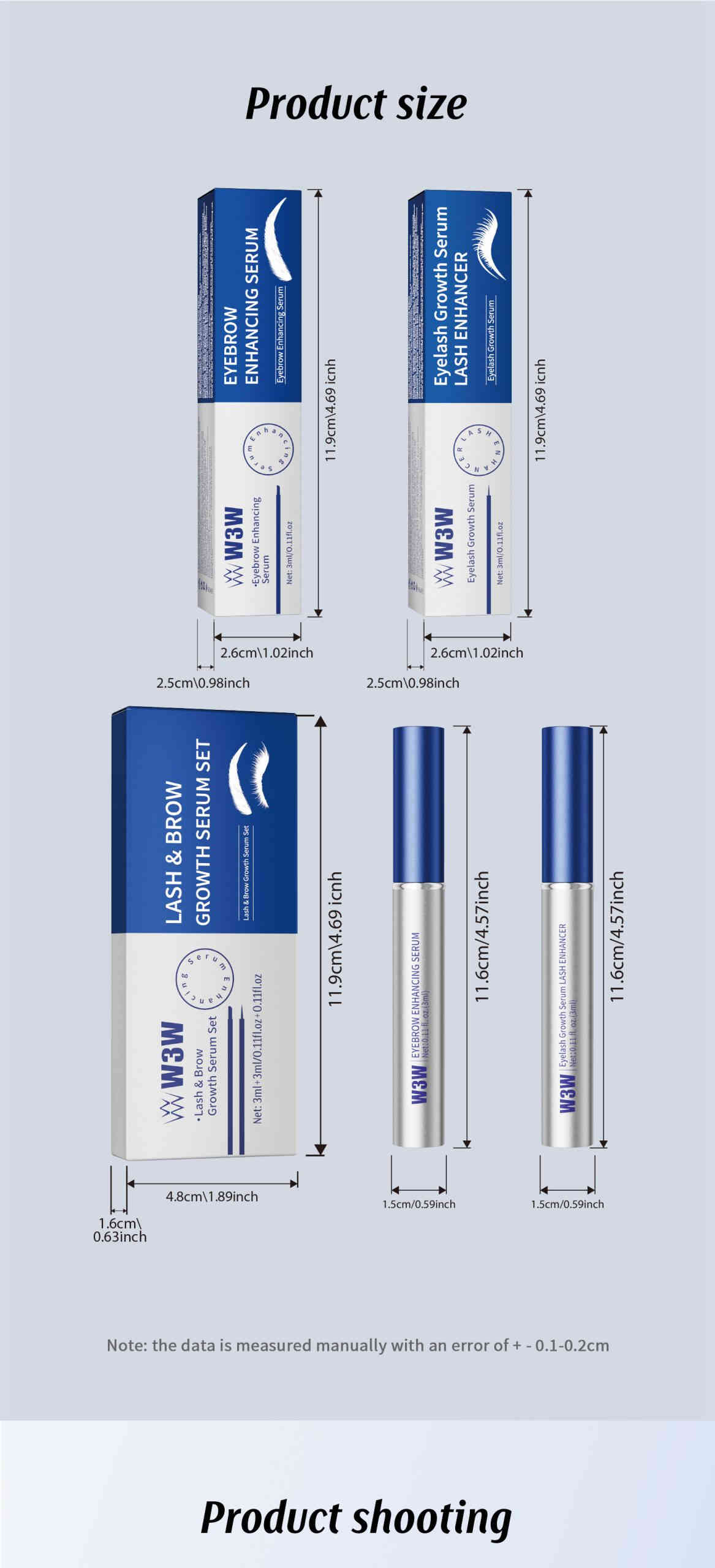 w3w 睫毛液+眉毛液雙效生長精華組 3ml+3ml/2支裝套盒