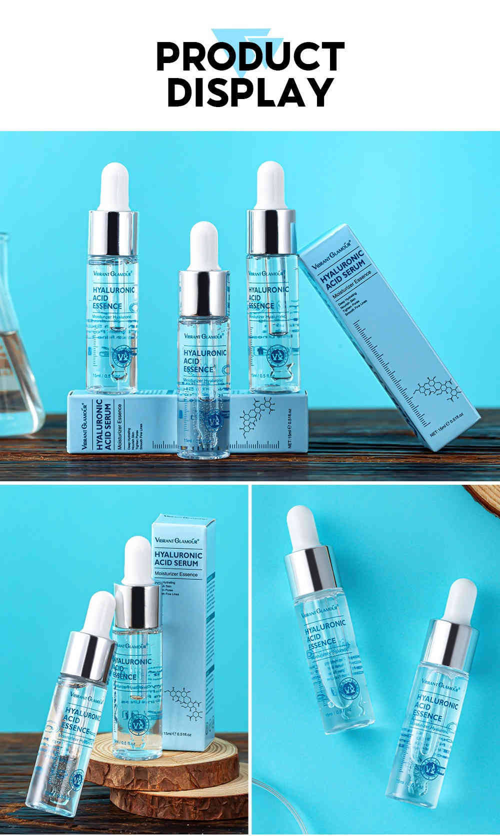 vibrant glamour 玻尿酸面部精華液 15ml/盒