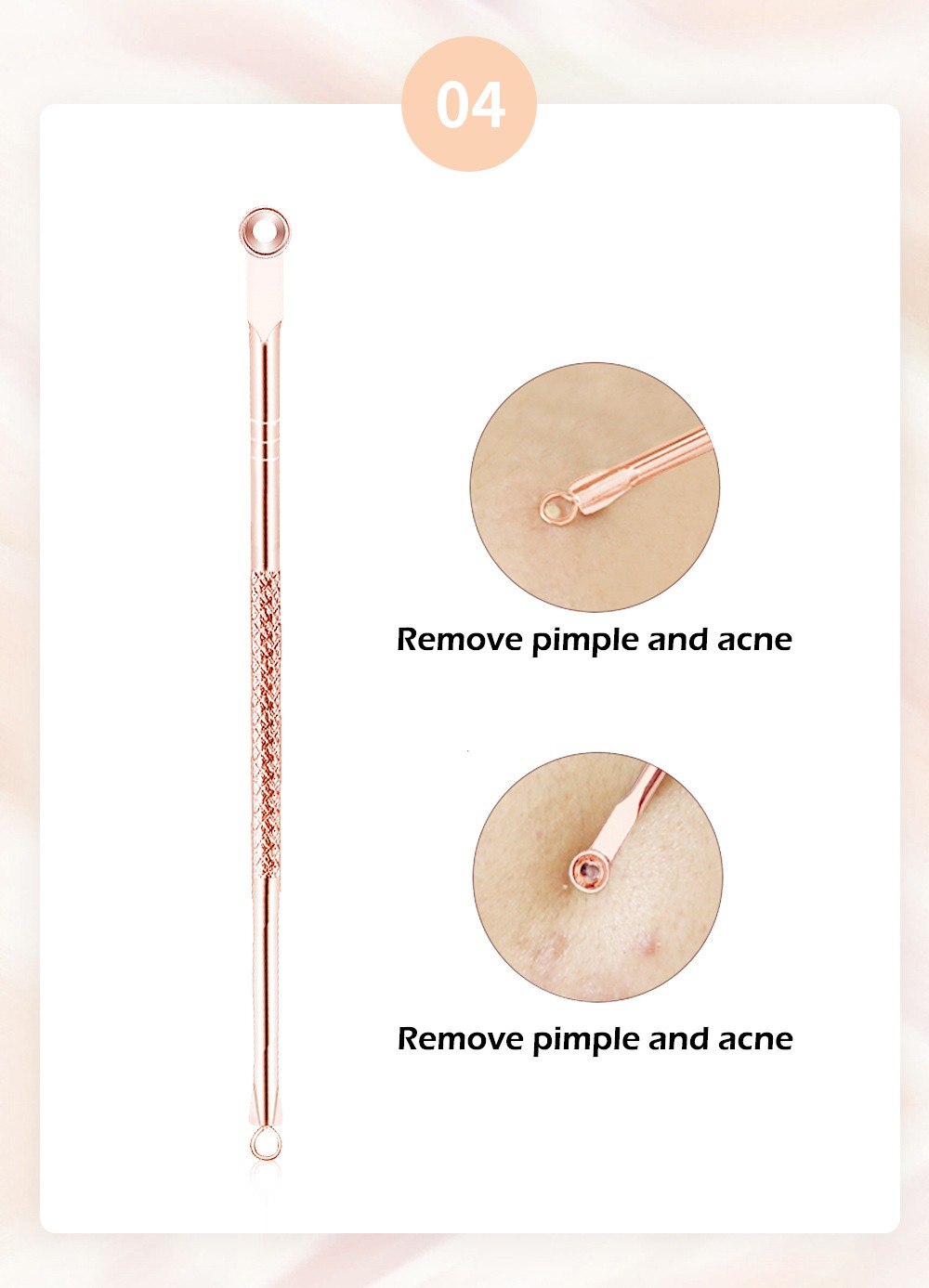 lanbena 玫瑰金刺針4件套頭