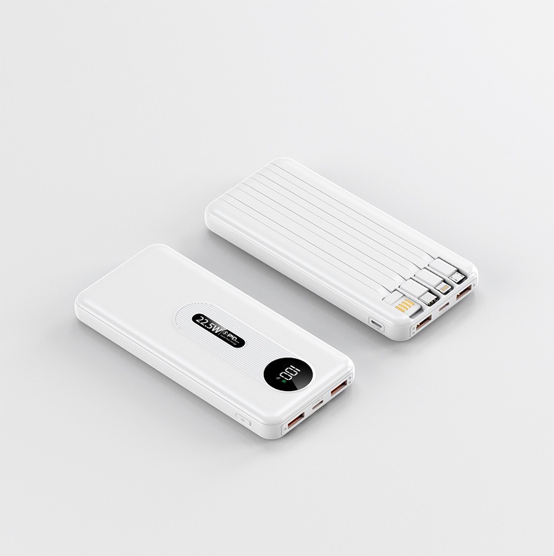 jurgen lange 22.5w 超級快充ccc認證輕薄自帶線行動電源 10000mah