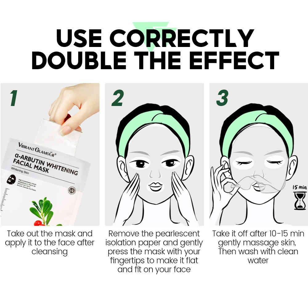 vibrant glamour® α 熊果素煥白面膜1盒5片裝 25ml/盒