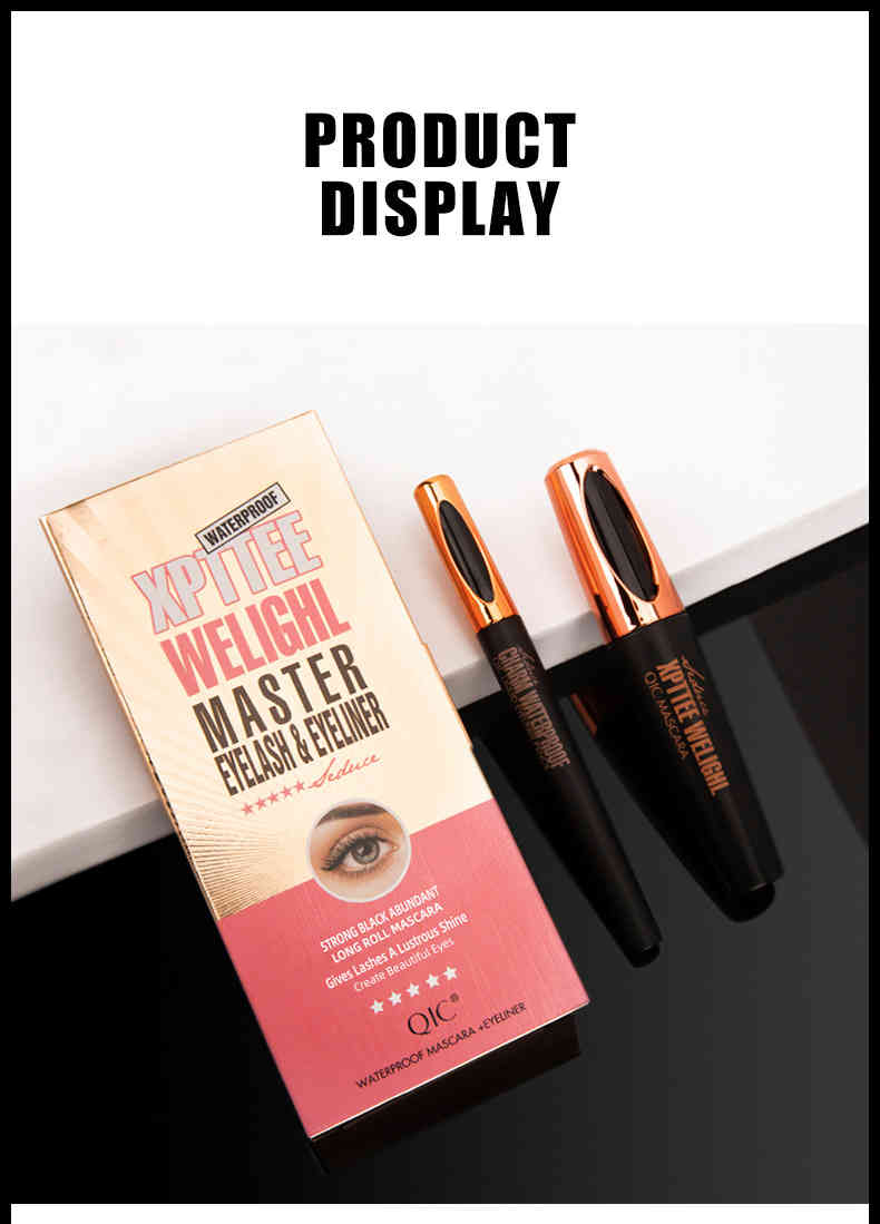 qic 魅惑防水眼妝組合眼線筆+睫毛膏 2合1套裝