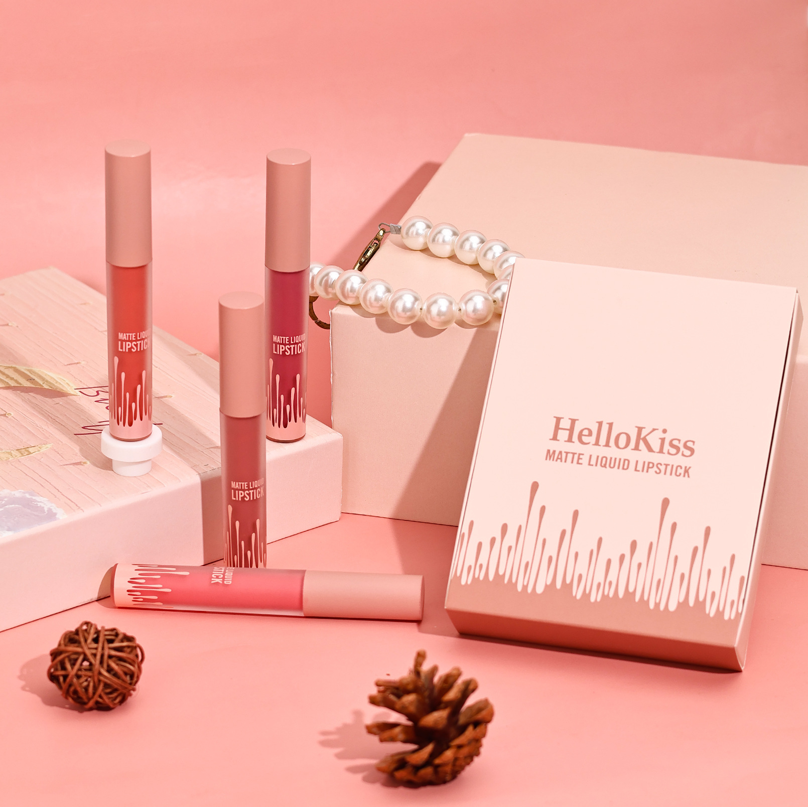 hellokiss 霧面液態唇釉四色套組(3.5gx4支)