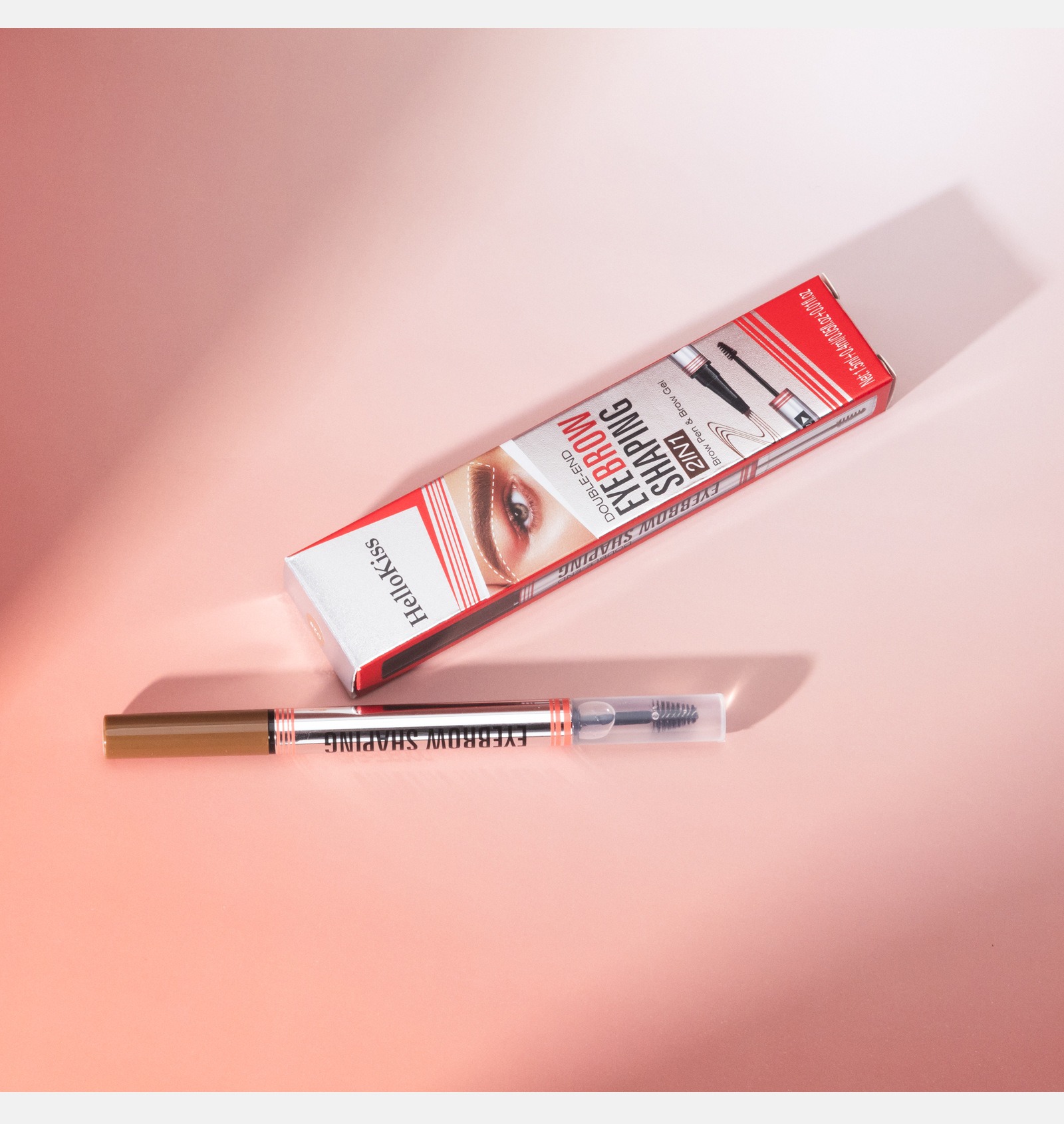 hellokiss 立體雙頭二合一液體眉筆(眉筆 1.5ml + 眉膠 0.4ml)