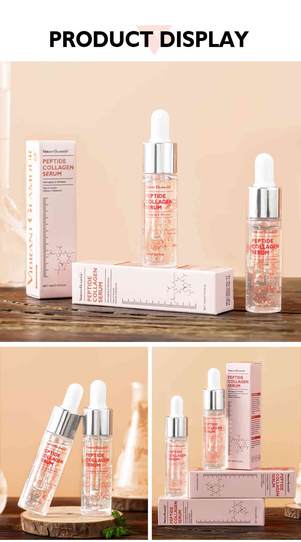 VIBRANT GLAMOUR® 胜肽膠原抗皺精華 15ml/盒 vibrant glamour® 胜肽膠原抗皺精華 15ml/盒