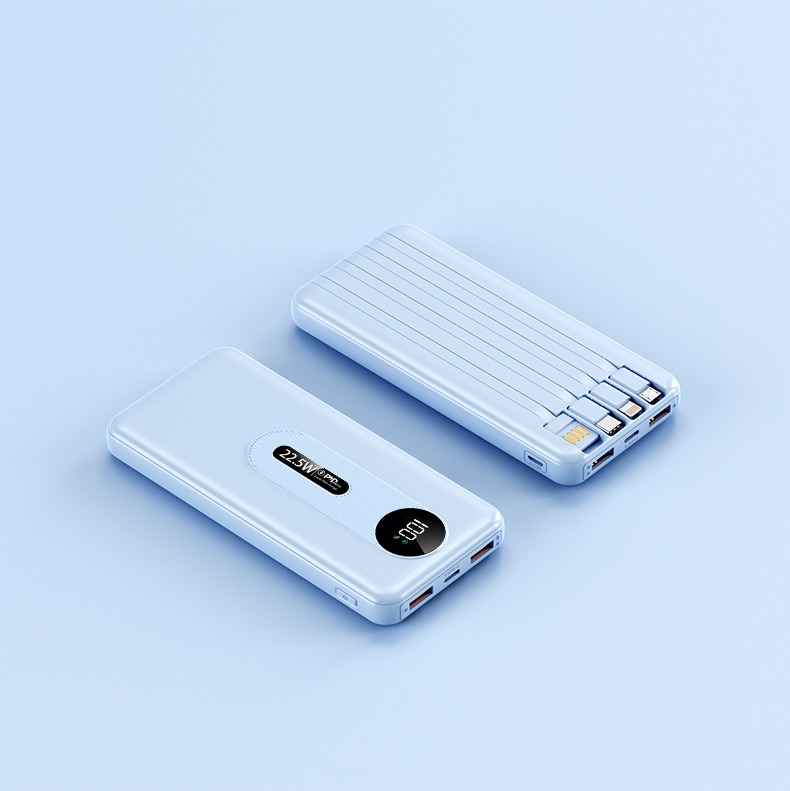 jurgen lange 22.5w 超級快充ccc認證輕薄自帶線行動電源 10000mah