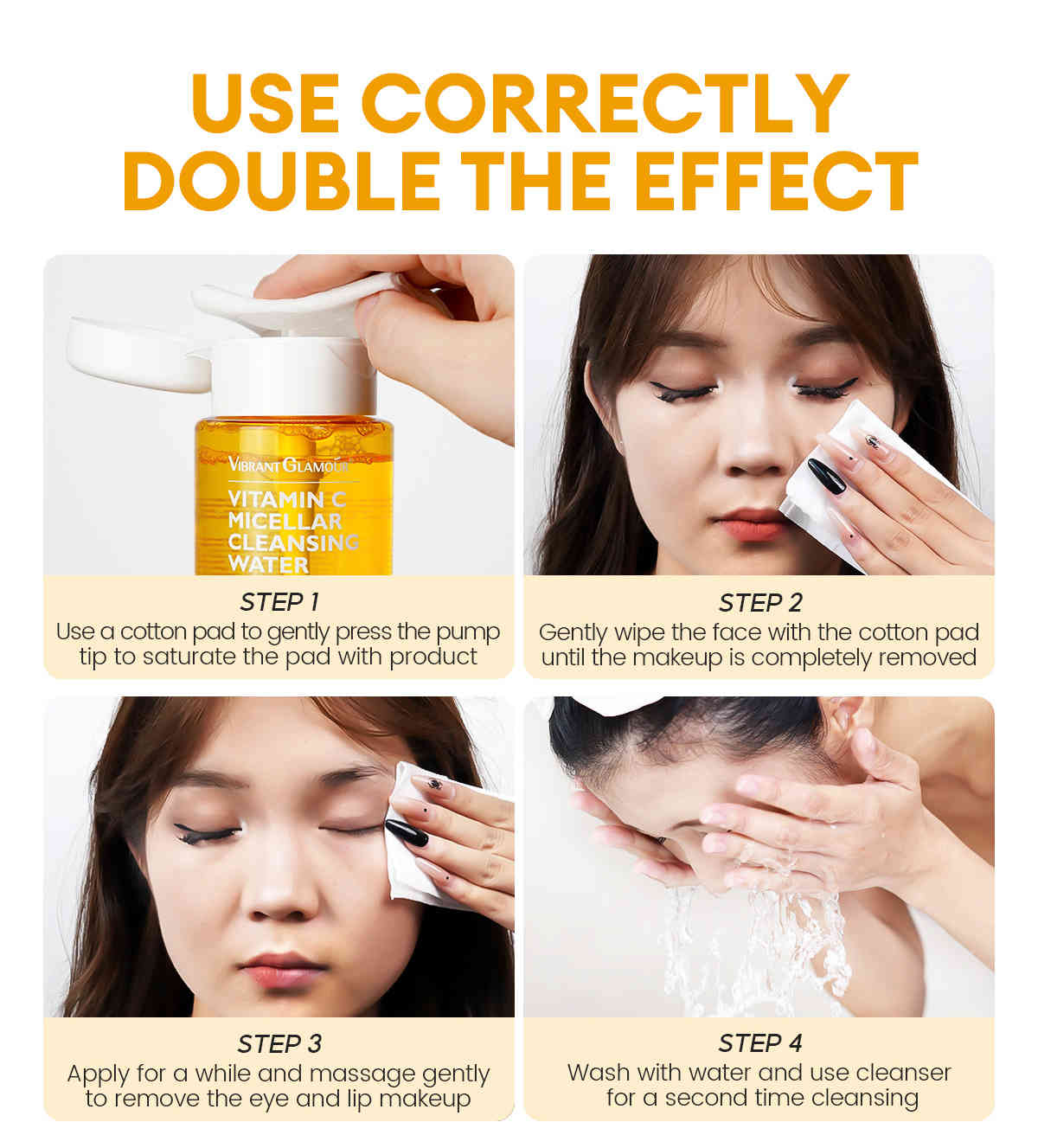 vibrant glamour® 維他命c微胞卸妝水 200ml/盒