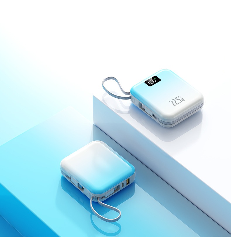 jurgen lange 22.5w超級快充漸層自帶線行動電源 10000mah