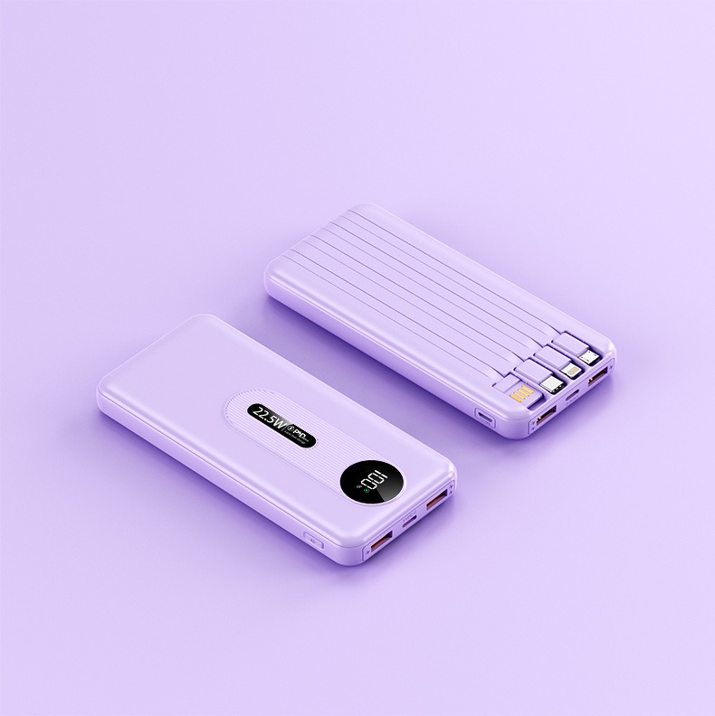 jurgen lange 22.5w 超級快充ccc認證輕薄自帶線行動電源 10000mah