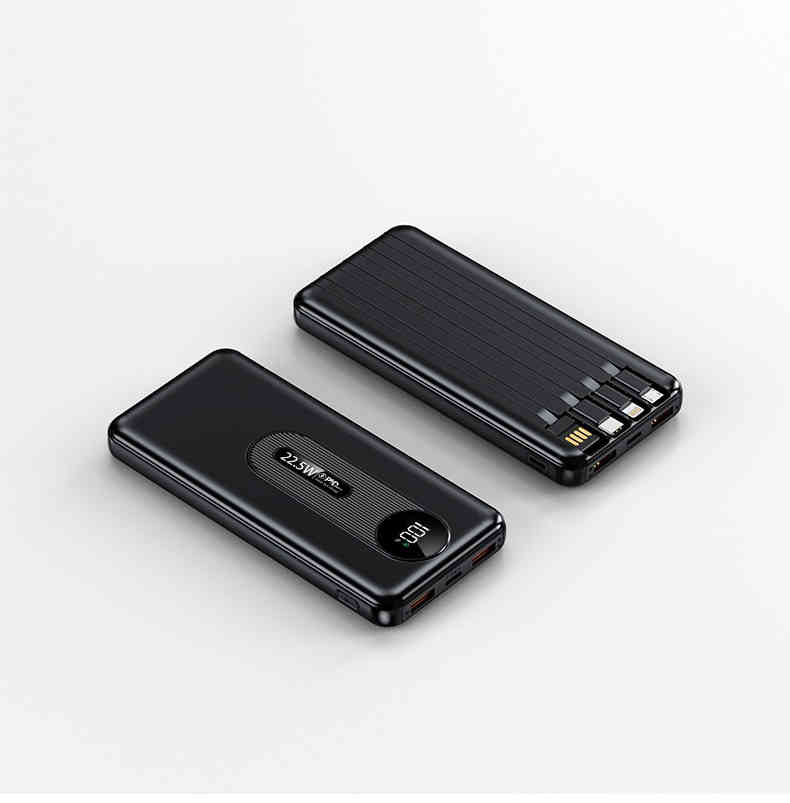 jurgen lange 22.5w 超級快充ccc認證輕薄自帶線行動電源 10000mah