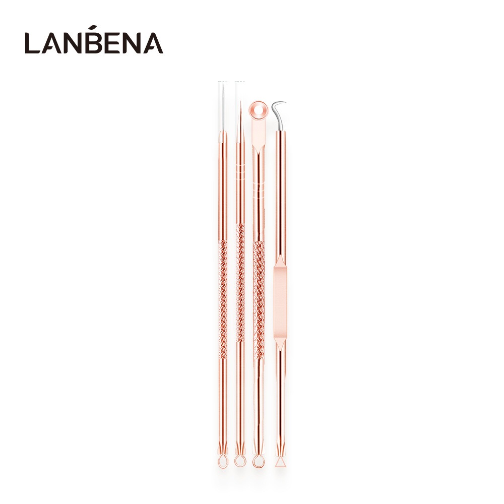 lanbena 玫瑰金刺針4件套頭