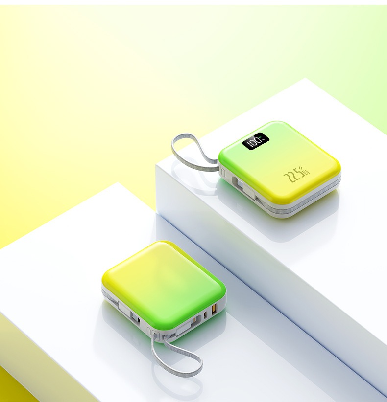 jurgen lange 22.5w超級快充漸層自帶線行動電源 10000mah